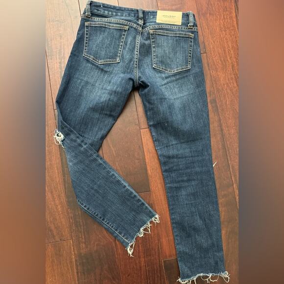 Moussy Vintage Comfort Nancy Skinny Dark Wash Mid-Rise Distressed Skinny Size 26 - Picture 11 of 11